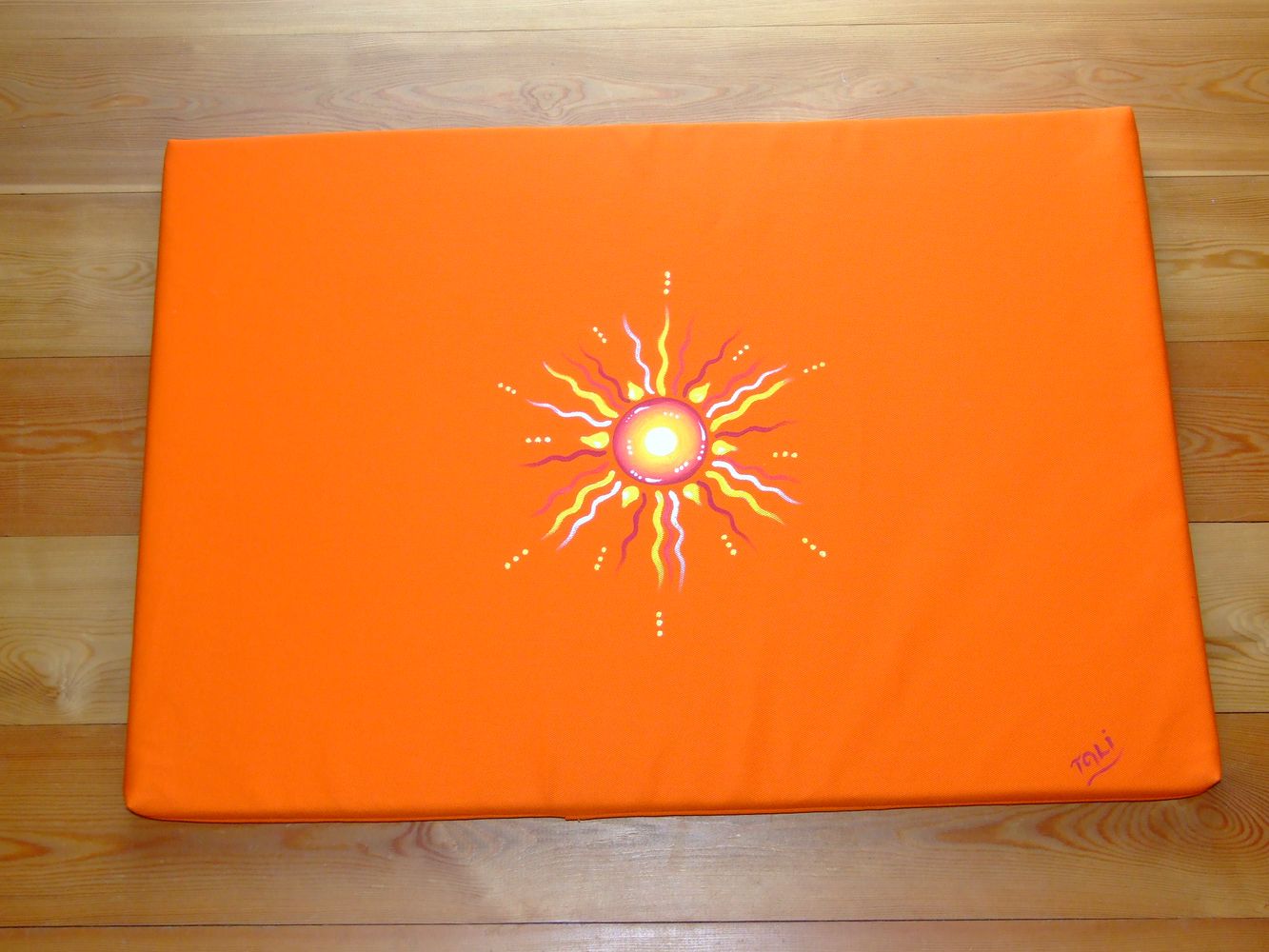 Meditační podložka slunce oranžová